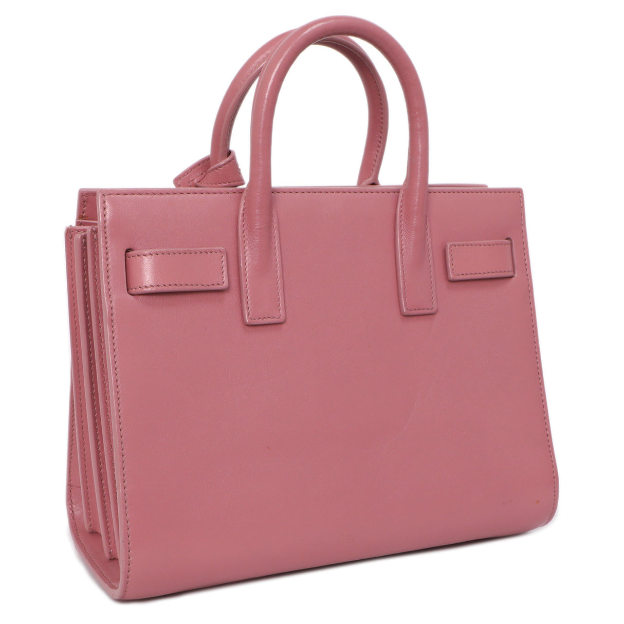 Saint Laurent Rose Dark Calfskin Nano Sac De Jour Handbags Saint Laurent