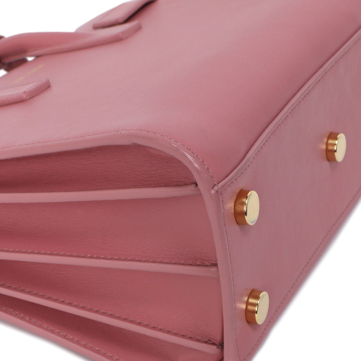 Saint Laurent Rose Dark Calfskin Nano Sac De Jour Handbags Saint Laurent