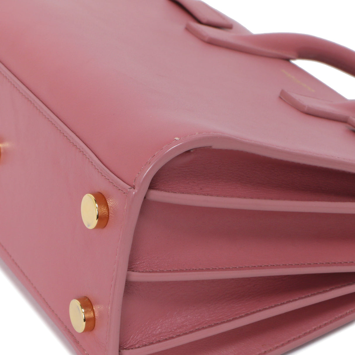 Saint Laurent Rose Dark Calfskin Nano Sac De Jour Handbags Saint Laurent