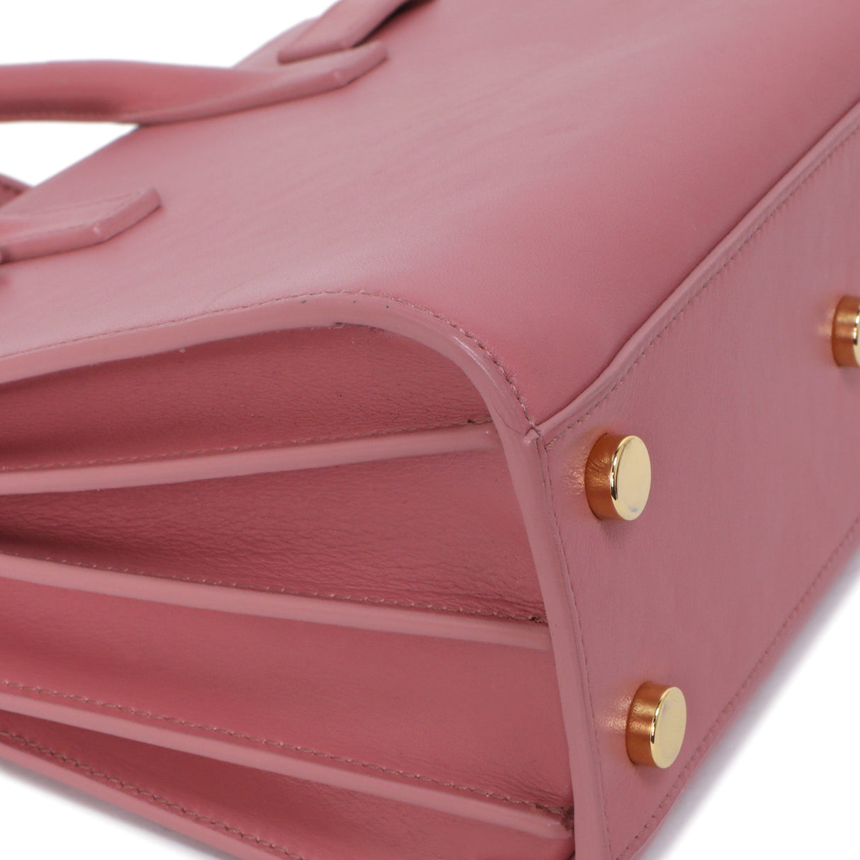 Saint Laurent Rose Dark Calfskin Nano Sac De Jour Handbags Saint Laurent