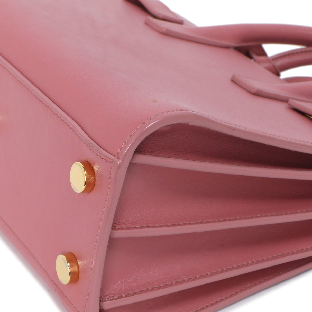 Saint Laurent Rose Dark Calfskin Nano Sac De Jour Handbags Saint Laurent