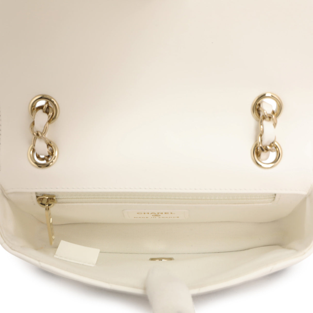 Chanel White Black Chevron Lambskin Stitched Mini Flap Handbags Chanel