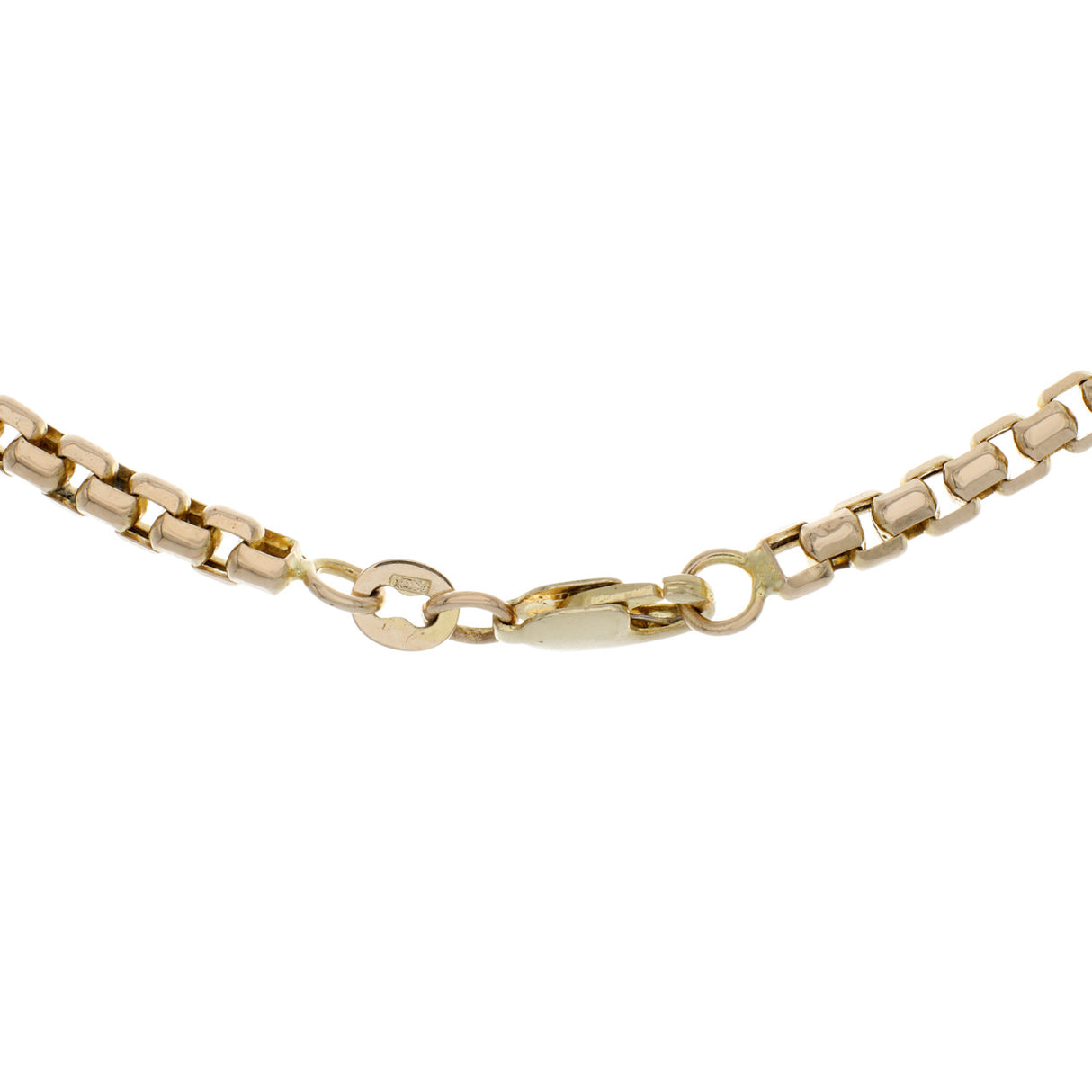 14K Yellow Gold Gold Box Link Chain Necklace Fine Jewellery Modaselle
