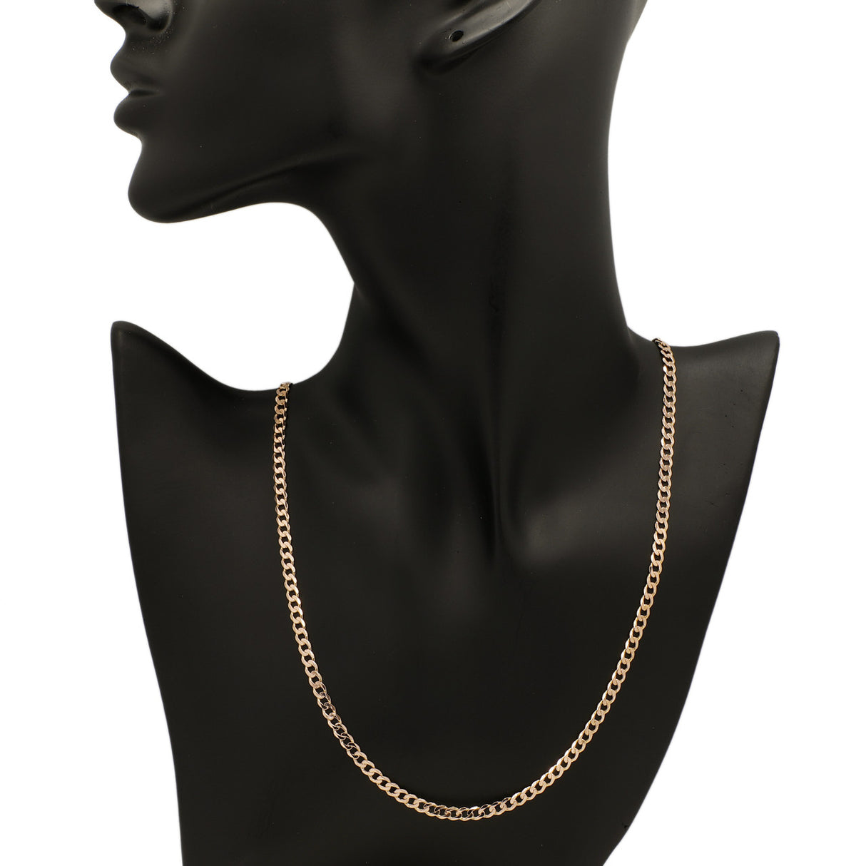 10K Yellow Gold Curb Link Chain Necklace Fine Jewellery Modaselle