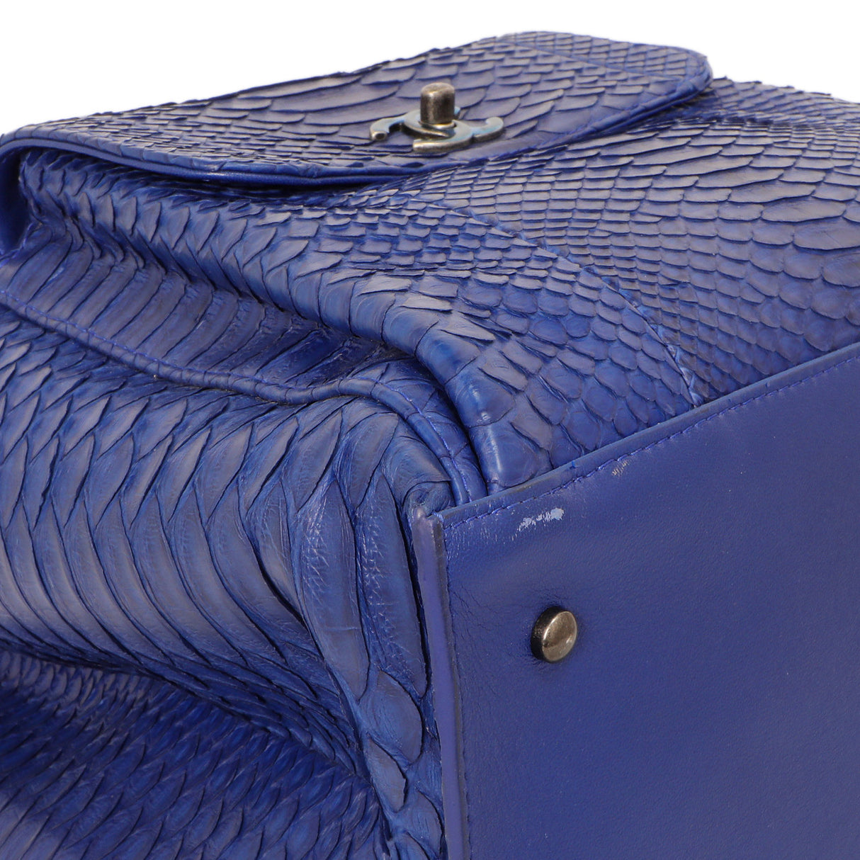 Chanel Blue Python Urban Luxury Drawstring Backpack Handbags Chanel