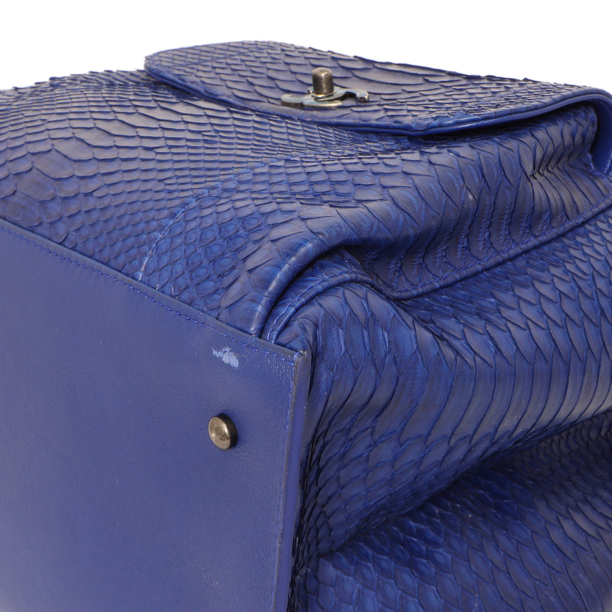 Chanel Blue Python Urban Luxury Drawstring Backpack Handbags Chanel