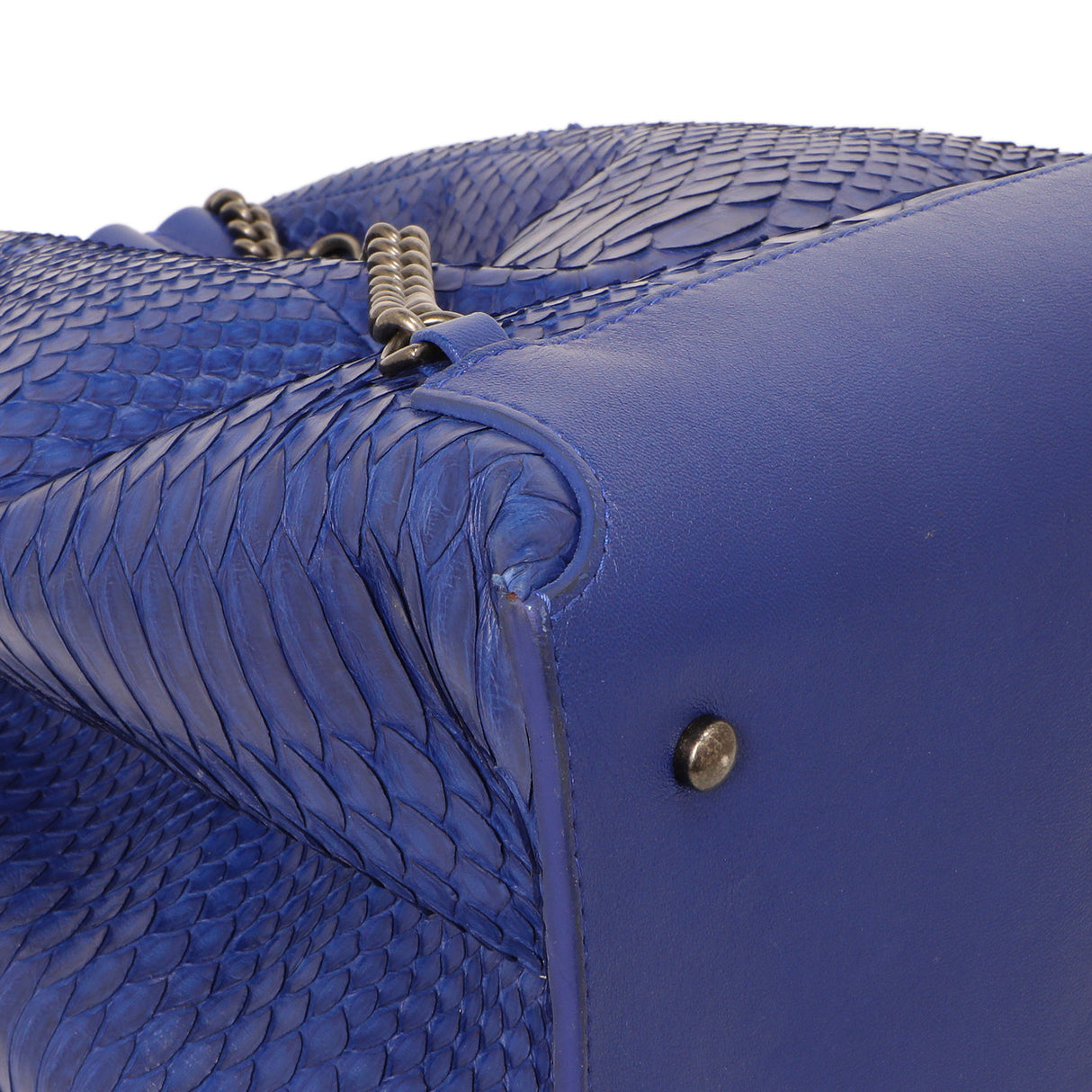 Chanel Blue Python Urban Luxury Drawstring Backpack Handbags Chanel