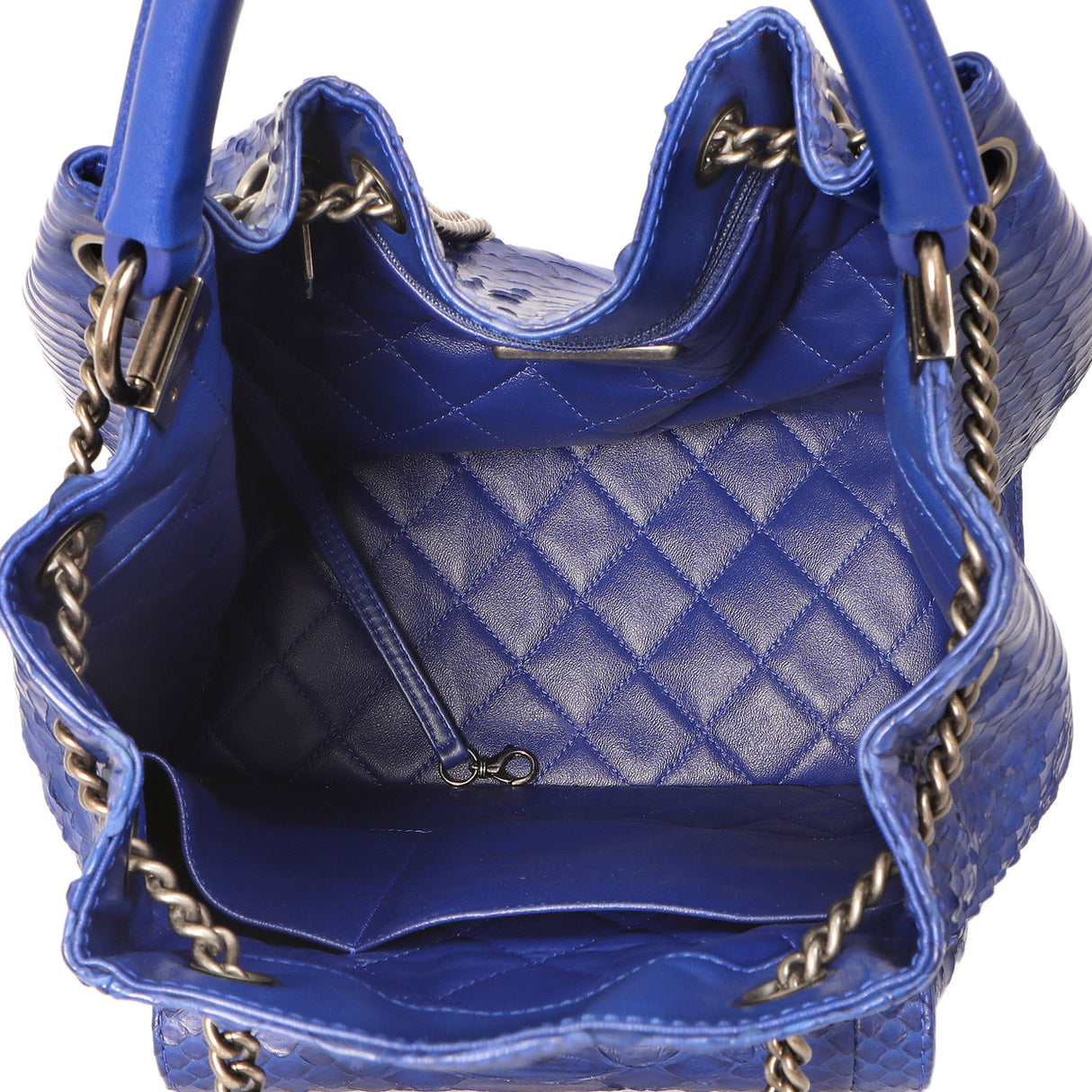 Chanel Blue Python Urban Luxury Drawstring Backpack Handbags Chanel