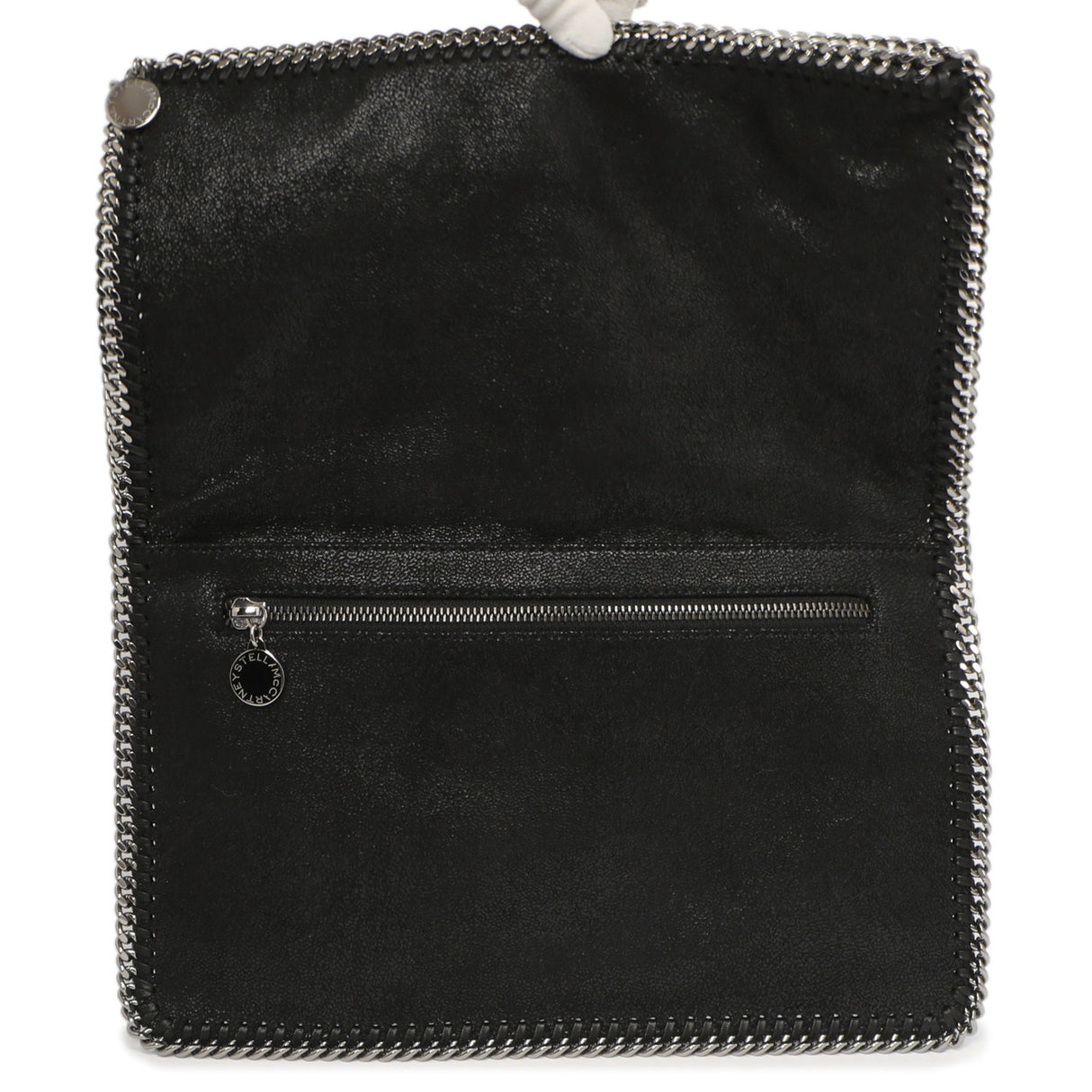 Stella McCartney Black Shaggy Deer Cavendish Zipper Clutch Handbags Stella McCartney