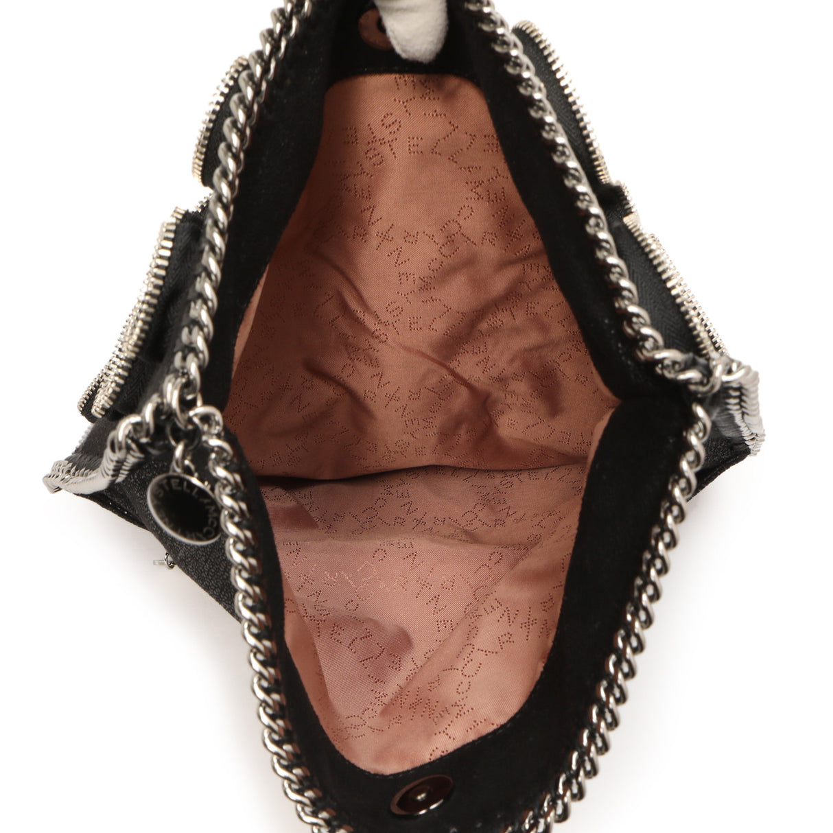 Stella McCartney Black Shaggy Deer Cavendish Zipper Clutch Handbags Stella McCartney