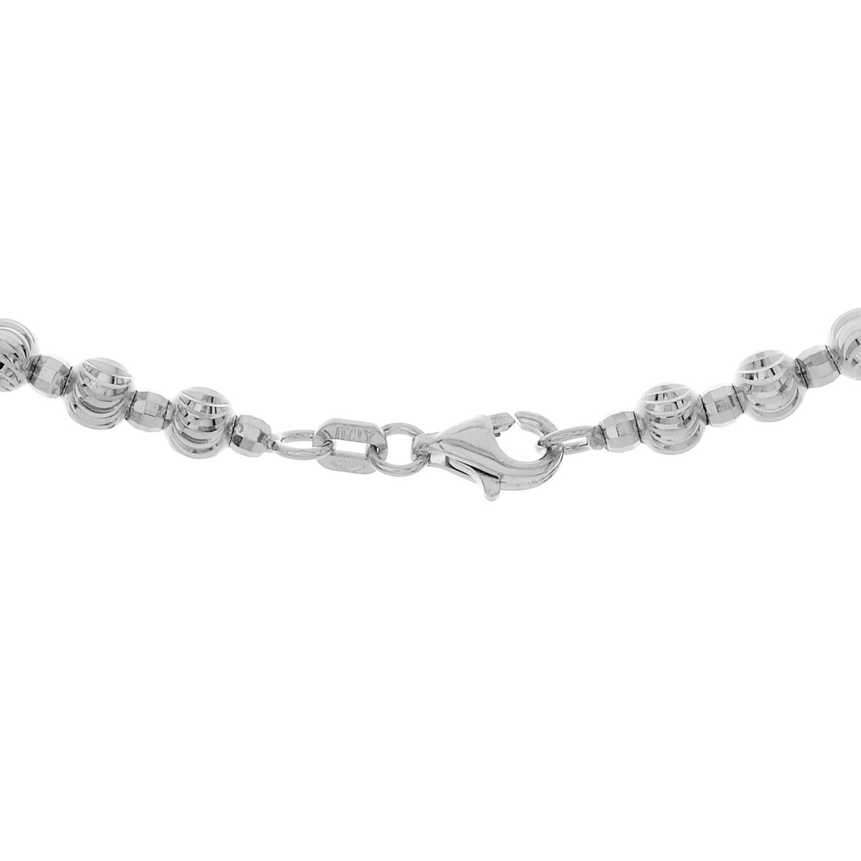 18K White Gold Ball Chain Necklace Fine Jewellery Modaselle