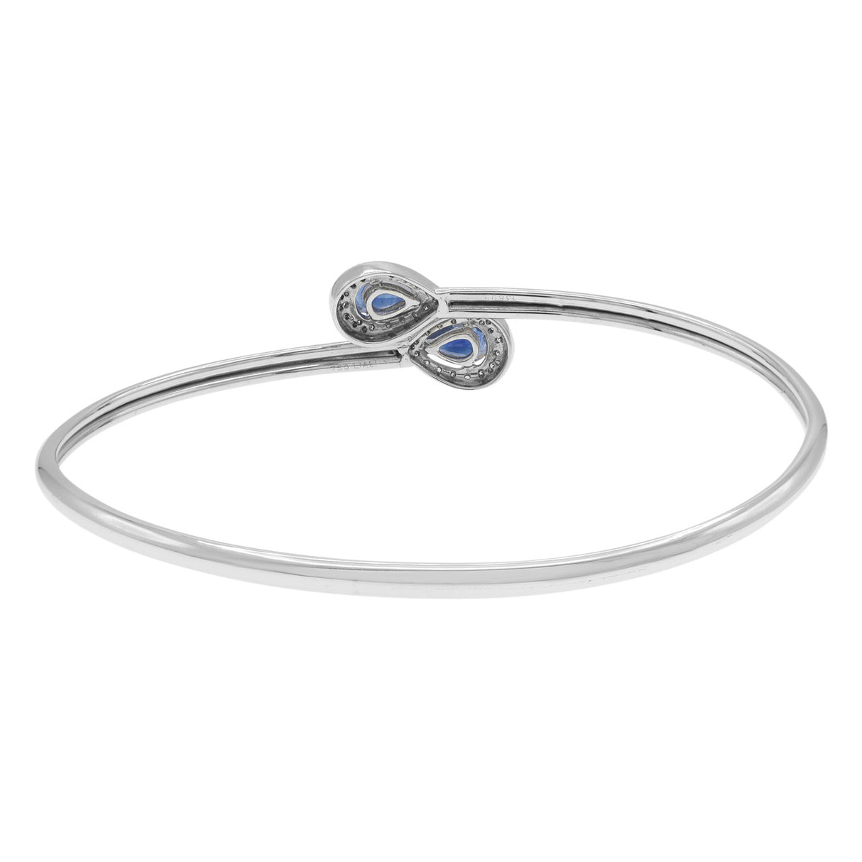 18K White Gold 0.84 Carat Sapphire Diamond Bracelet Fine Jewellery Modaselle