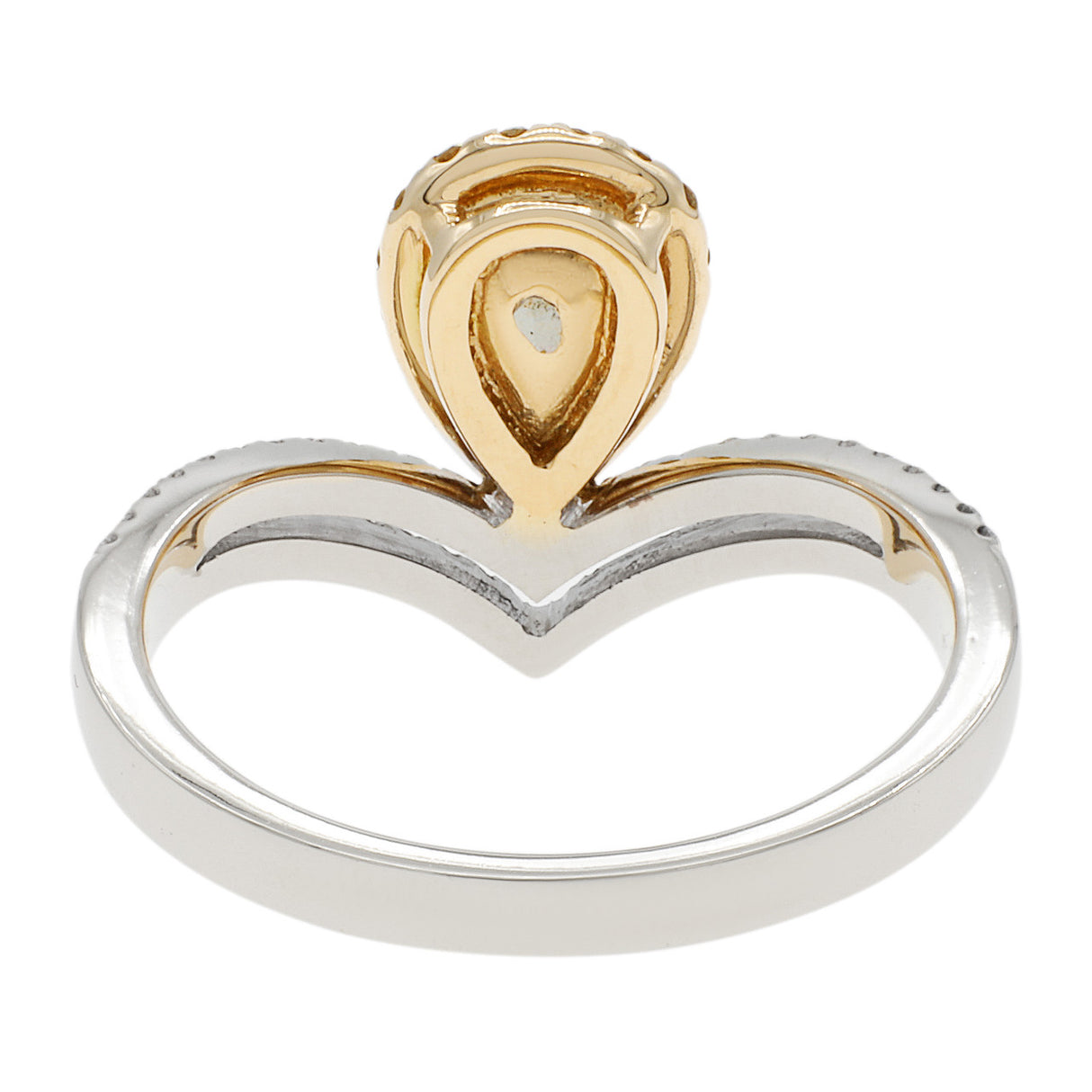 18K White Gold 0.76 Carat Fancy Yellow Diamond Ring Fine Jewellery Modaselle