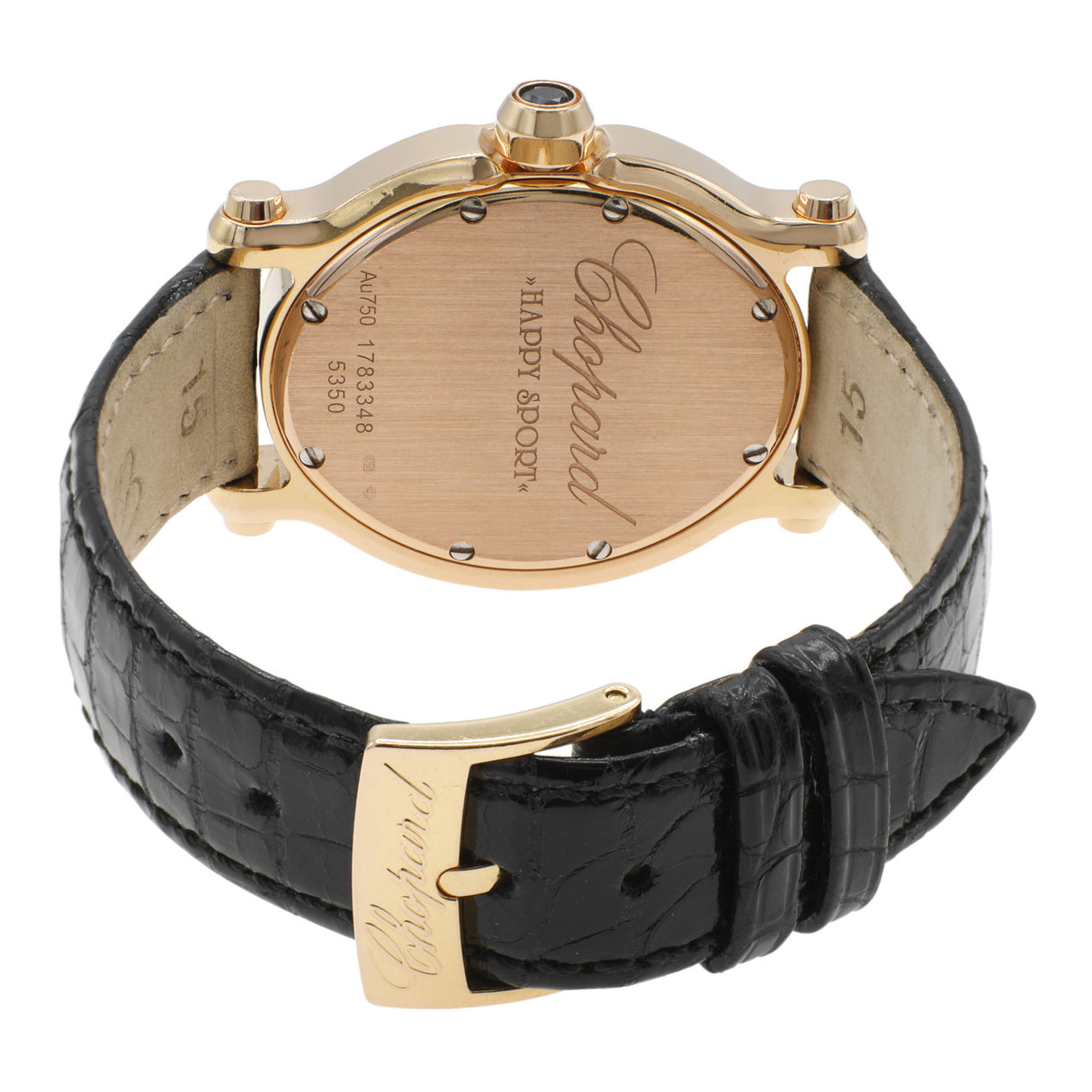 Chopard 18K Rose Gold Happy Sport Oval Quartz Ladies Watch 275350-5003 Watches Chopard