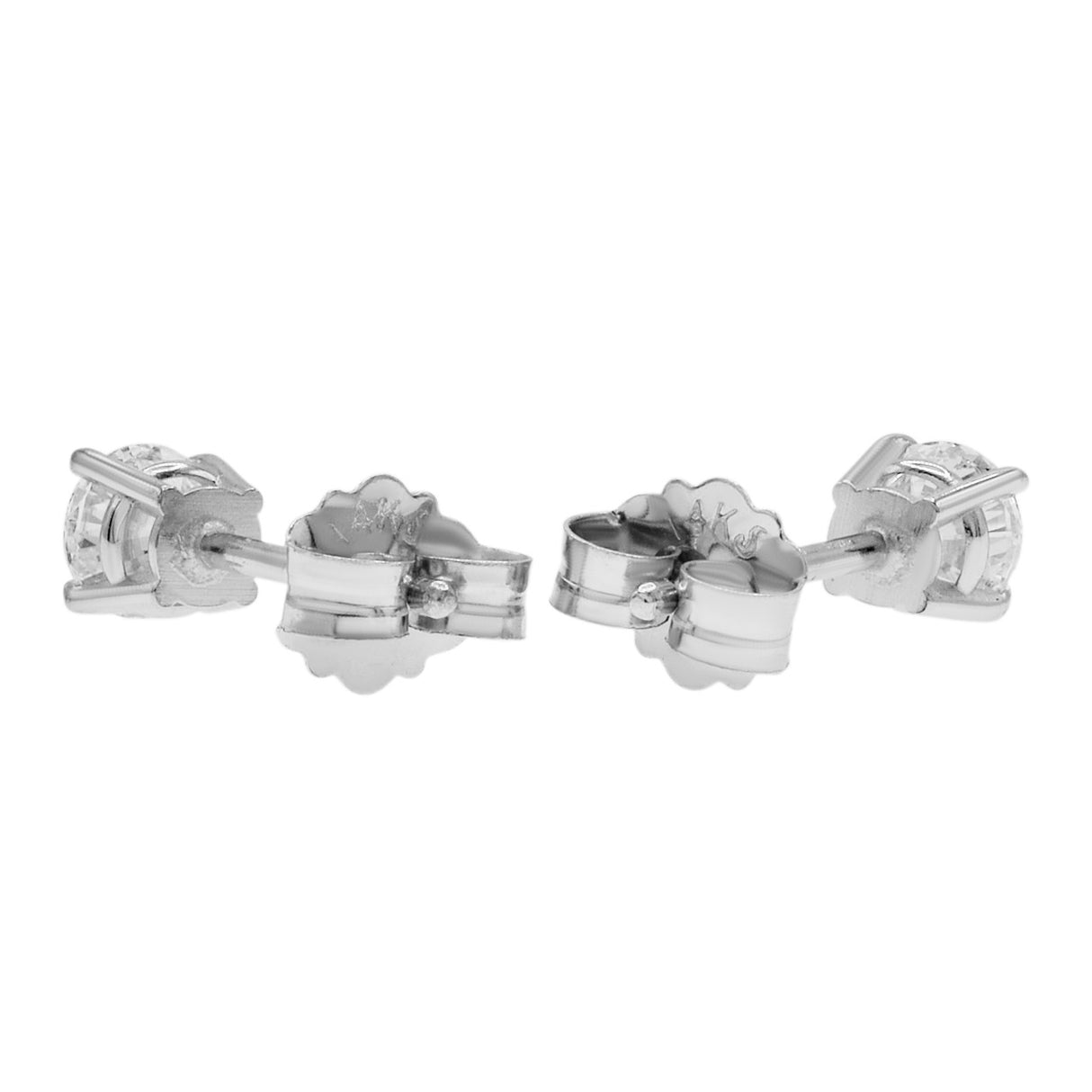 14K White Gold 0.36 Carat Diamond Stud Earrings Fine Jewellery Modaselle