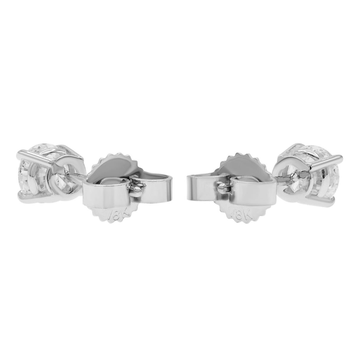 18K White Gold 0.62 Carat Diamond Stud Earrings Fine Jewellery Modaselle