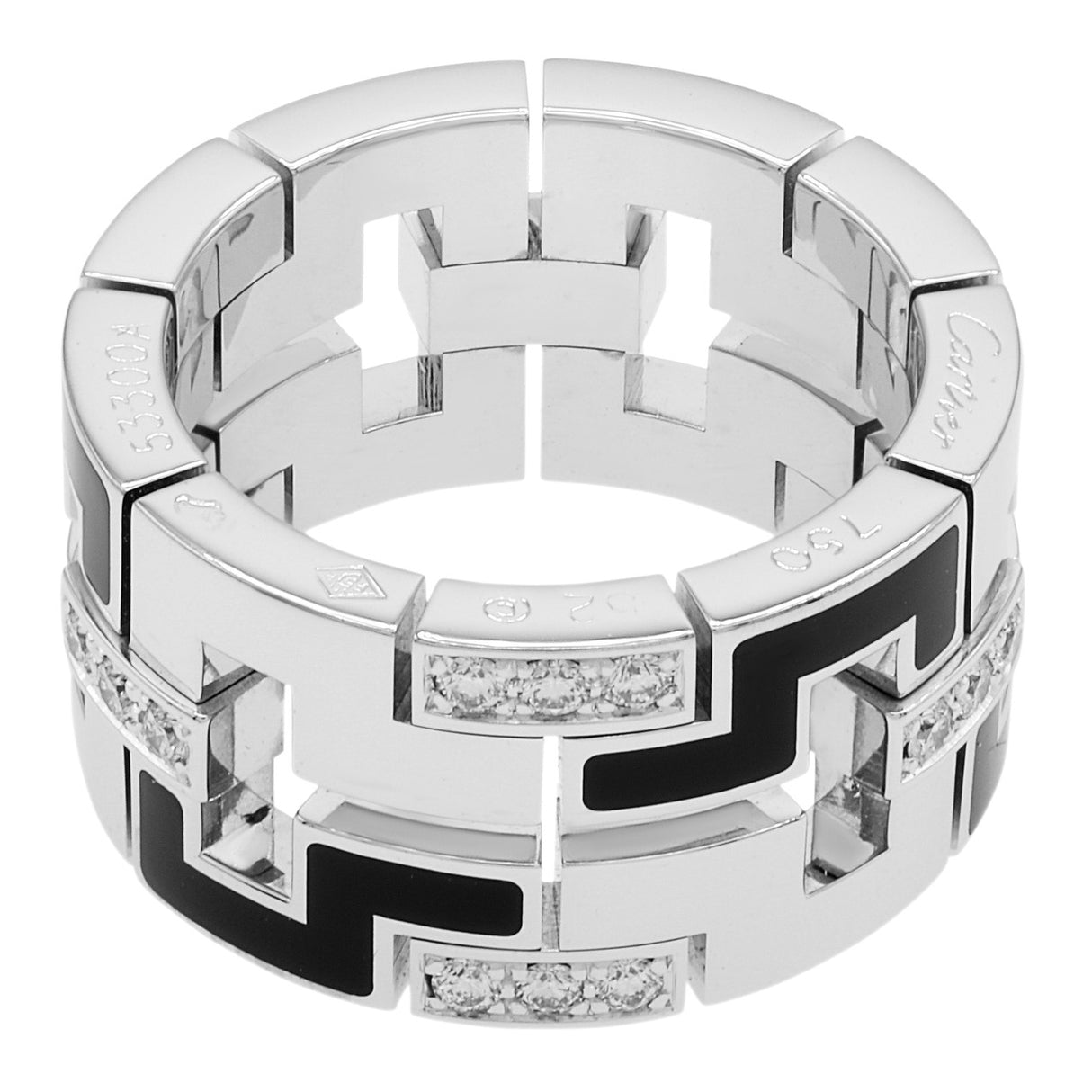 Cartier 18K White Gold Diamond Le Baiser du Dragon Ring Designer Jewellery Cartier