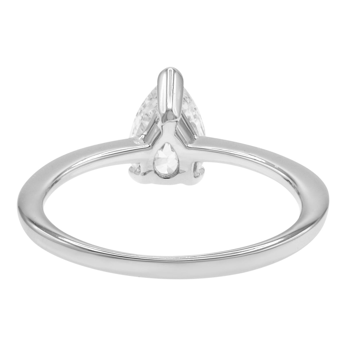 18K White Gold 0.68 Pear Shaped Diamond Solitaire Ring Fine Jewellery Modaselle