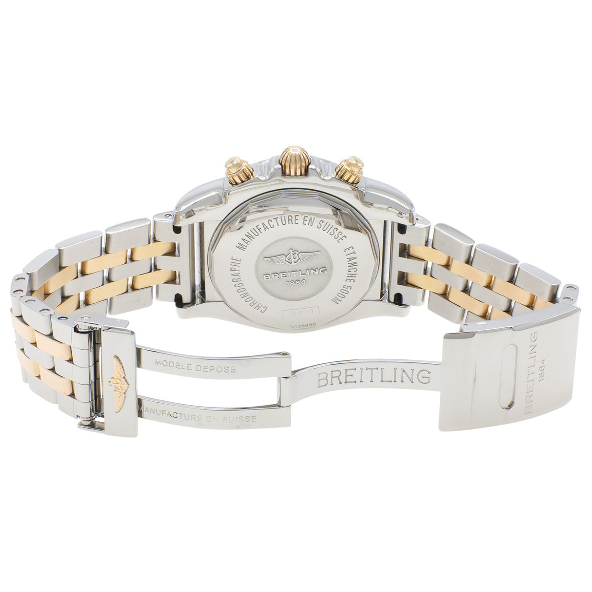 Breitling Stainless Steel 18K Rose Gold Chronomat 44 IB0110 Watches Breitling