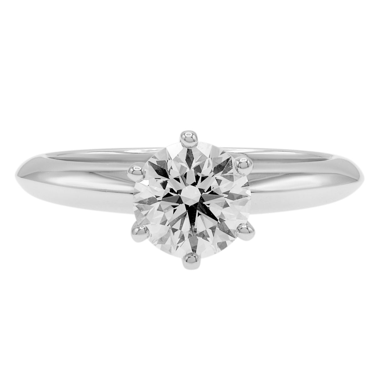 Tiffany & Co. Platinum 1.02 Carat Diamond Engagement Ring Designer Jewellery Tiffany and Co