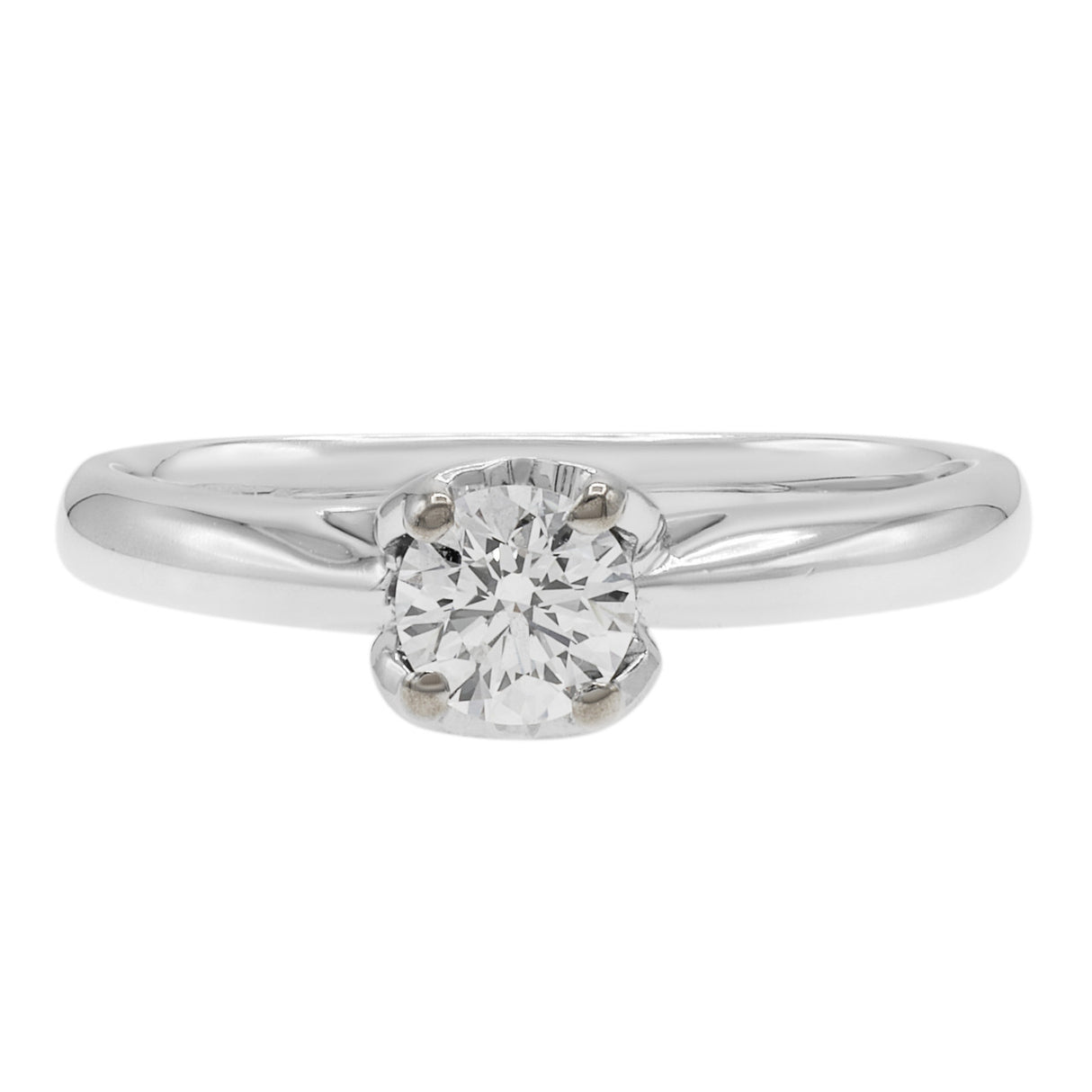 18K White Gold 0.30 Carat Diamond Solitaire Ring Fine Jewellery Modaselle