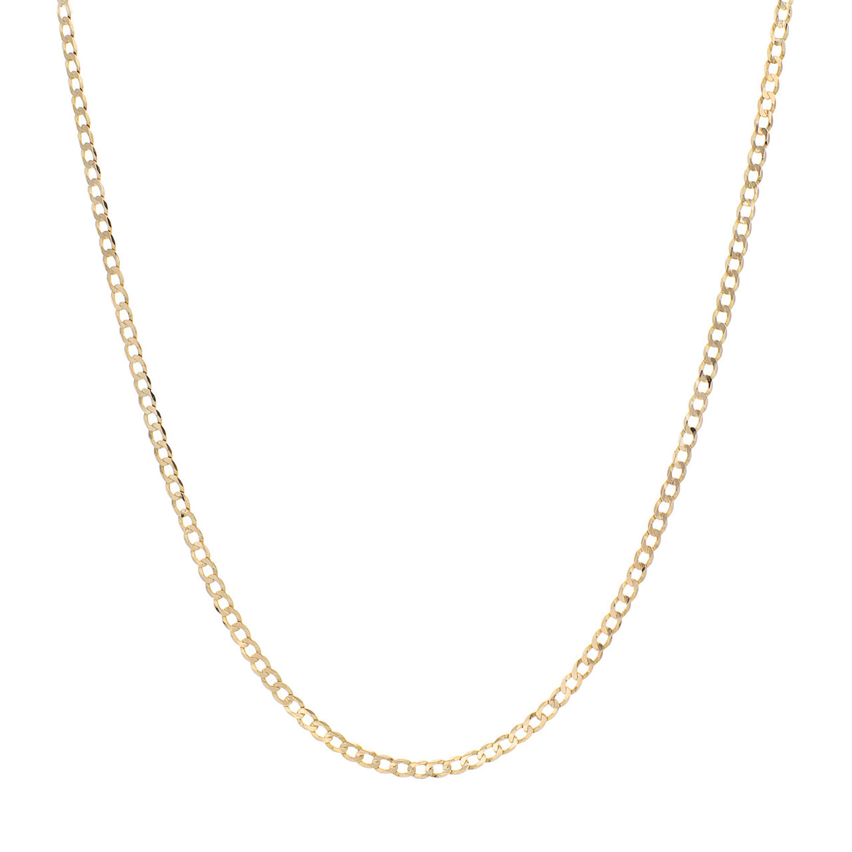 10K Yellow Gold Curb Link Chain Necklace Fine Jewellery Modaselle