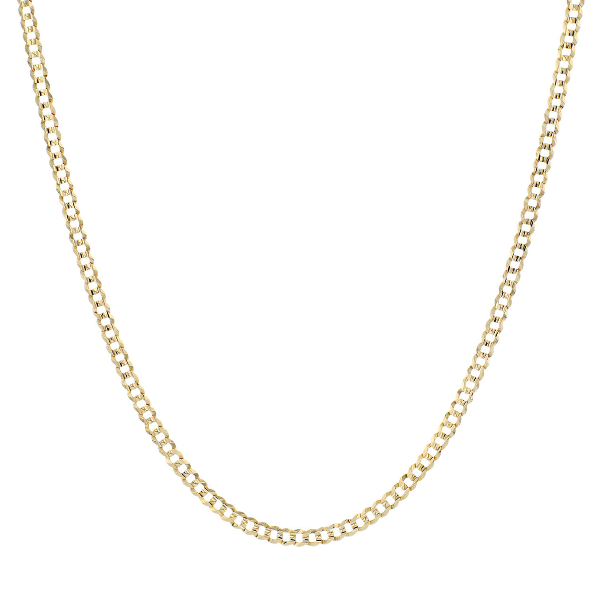 10K Yellow Gold Curb Link Chain Necklace Fine Jewellery Modaselle