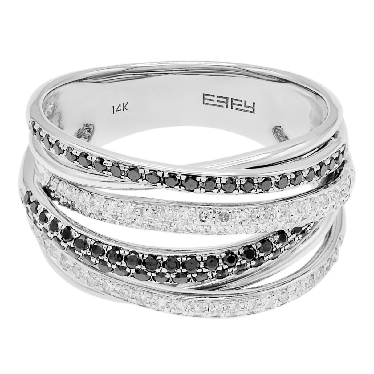 14K White Gold 0.45 Carat Black Diamond Ring Fine Jewellery Modaselle