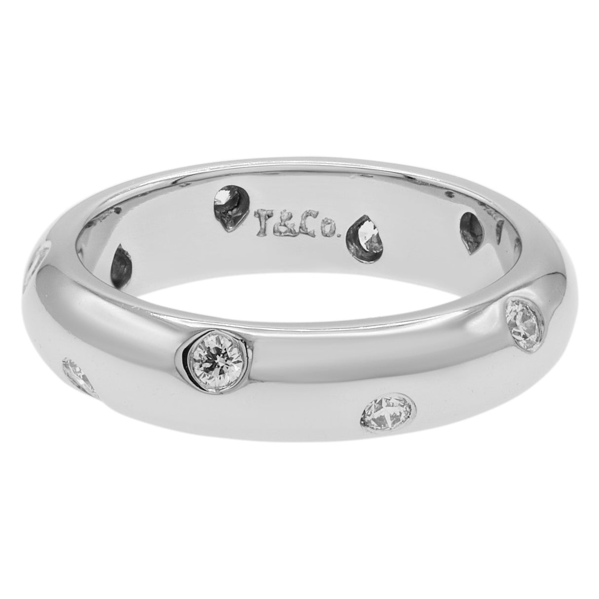 Tiffany & Co. Platinum Diamond 4mm Etoile Ring Designer Jewellery Tiffany and Co