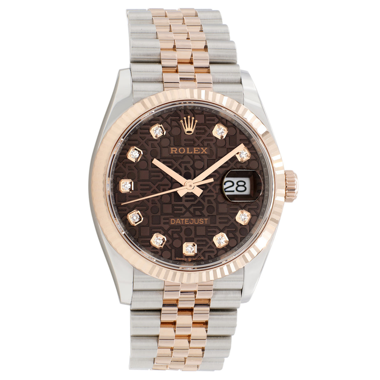 Rolex 18K Rose Gold Stainless Steel Datejust 36 126231 Watches Rolex