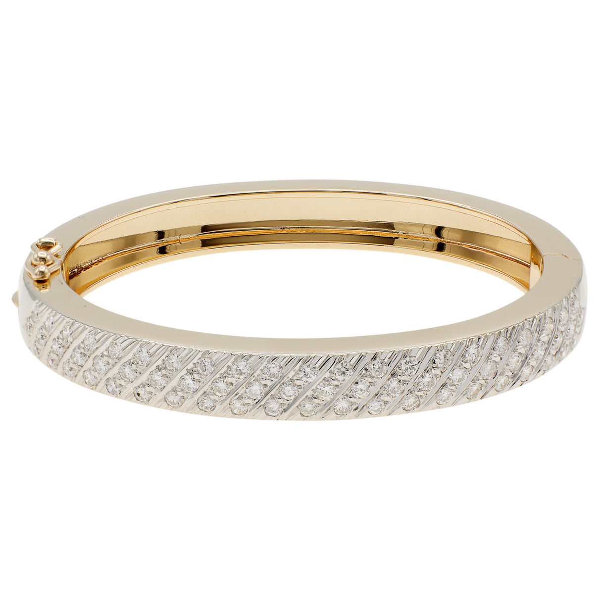 14K Yellow Gold 2.88 Carat Diamond Bracelet Fine Jewellery Modaselle