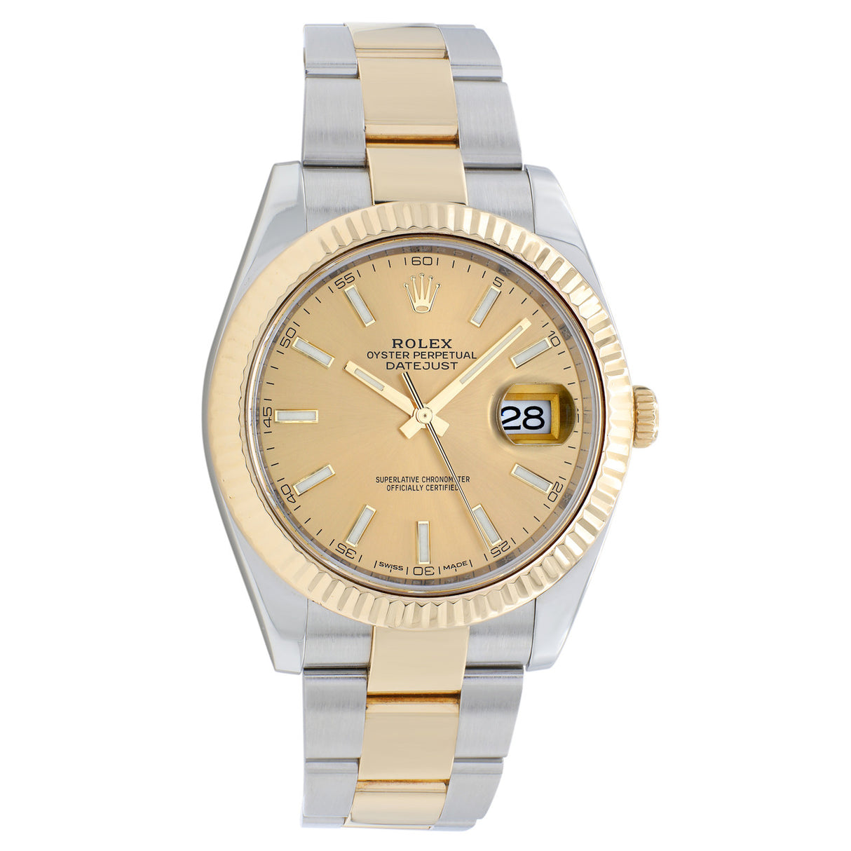 Rolex 18K Yellow Gold Stainless Steel Datejust 41 126333 Watches Rolex