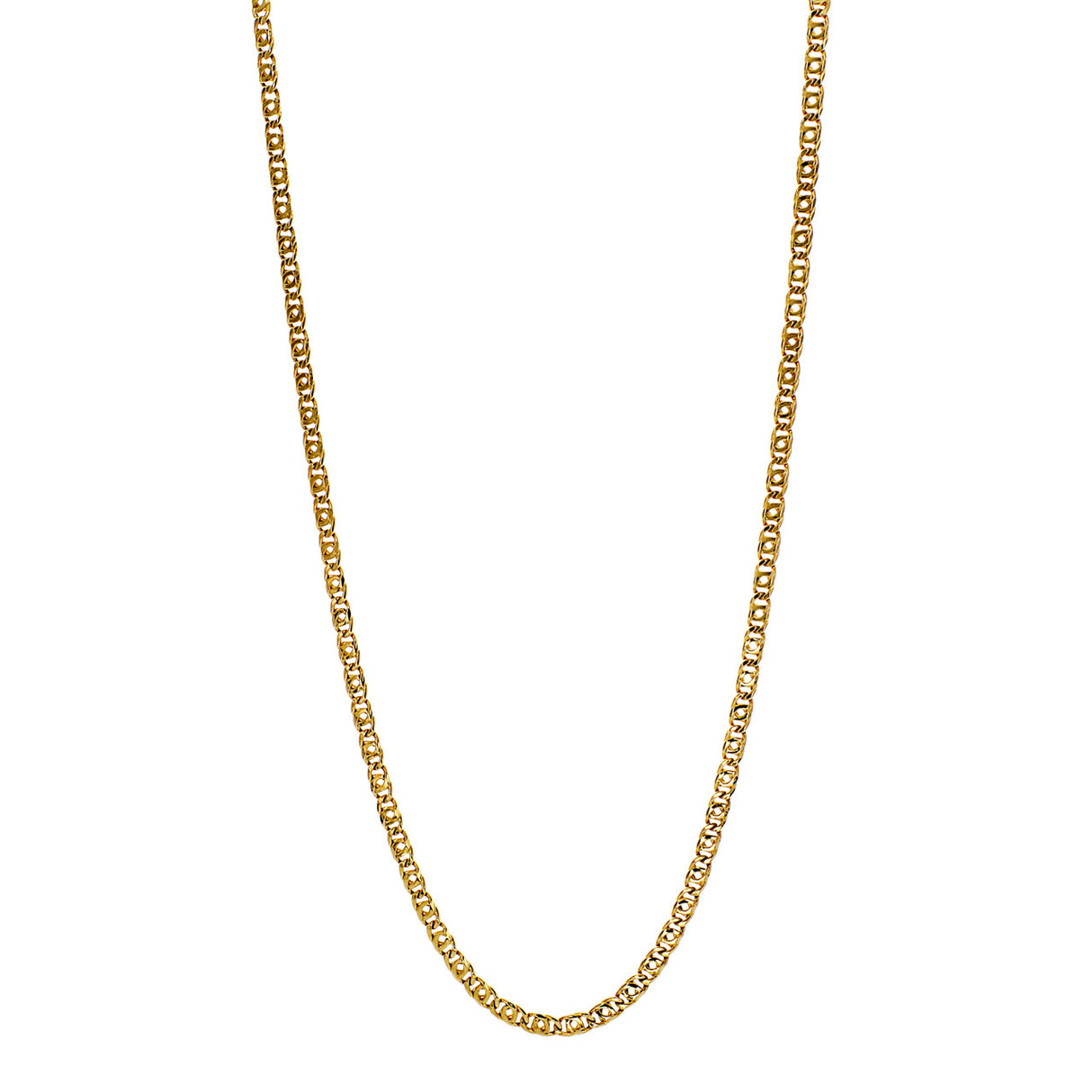 18K Yellow Gold Link Chain Necklace Fine Jewellery Modaselle