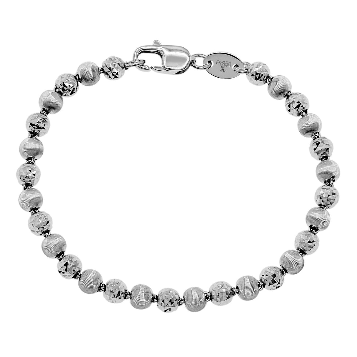 Platinum Bead Bracelet Fine Jewellery Modaselle