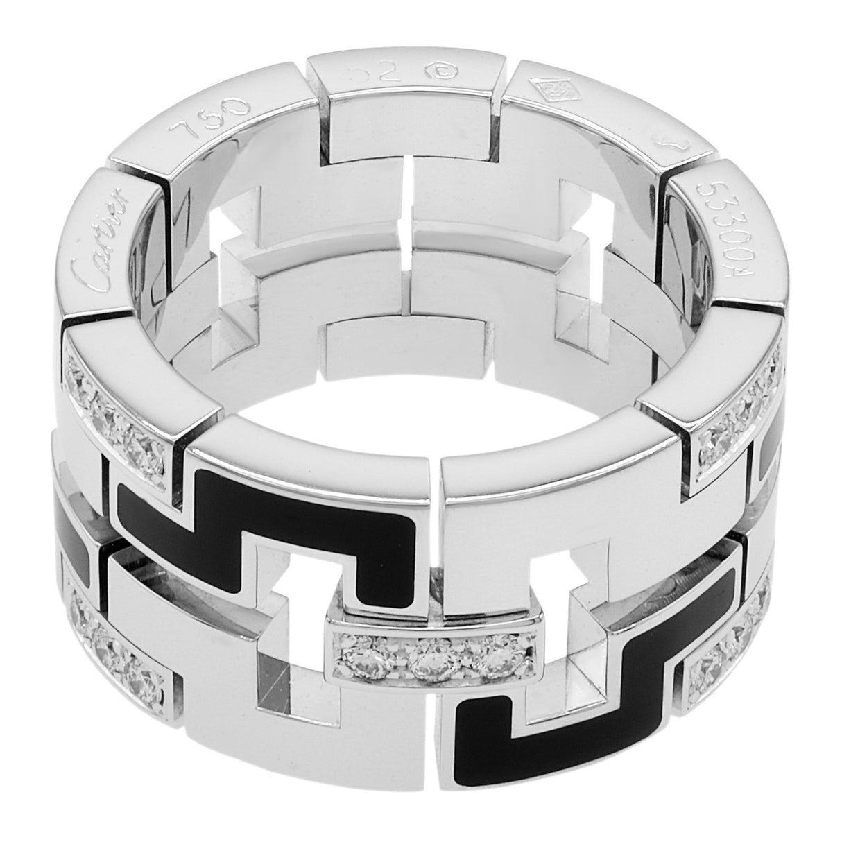 Cartier 18K White Gold Diamond Le Baiser du Dragon Ring Designer Jewellery Cartier