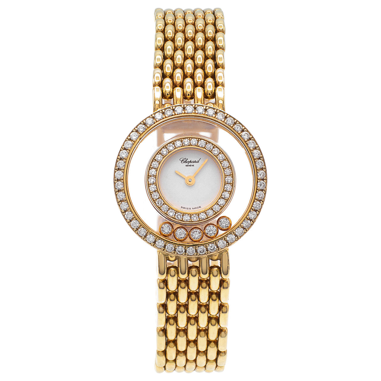 Chopard 18K Yellow Gold Happy Diamond Watch Watches Chopard