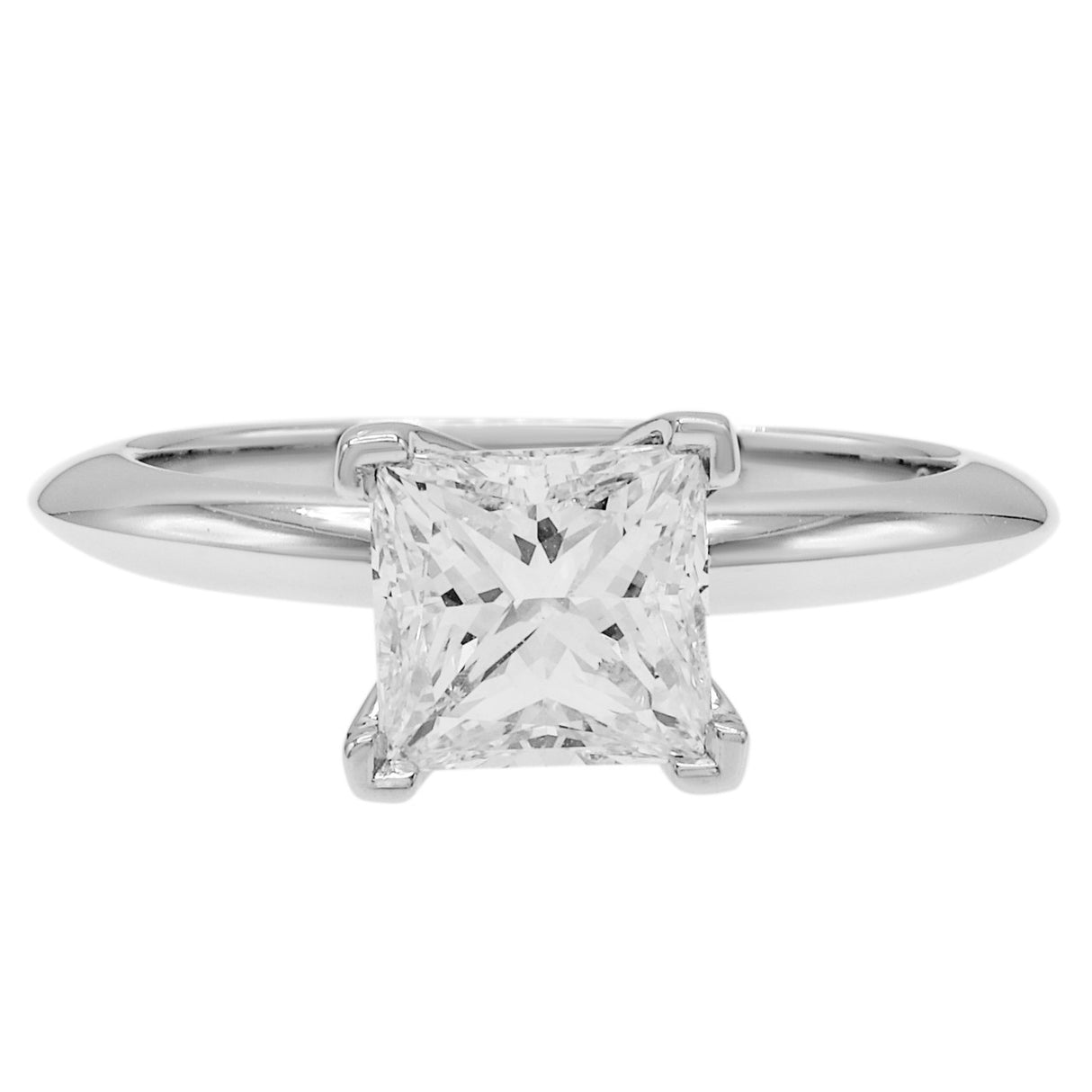 Tiffany & Co. Platinum 1.13 Carat Princess-cut Diamond Engagement Ring Designer Jewellery Tiffany and Co