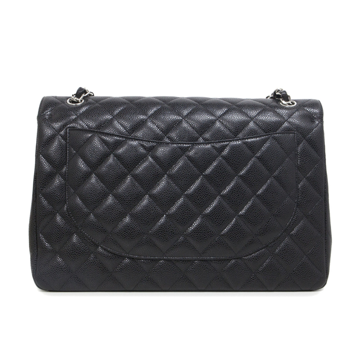 Chanel Black Caviar Maxi Classic Double Flap Handbags Chanel