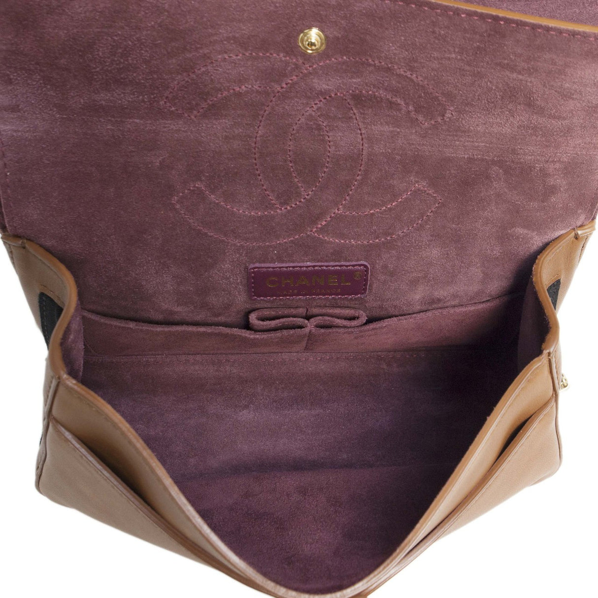 Chanel Brown Smooth Leather 2.55 Nude Bag Handbags Chanel