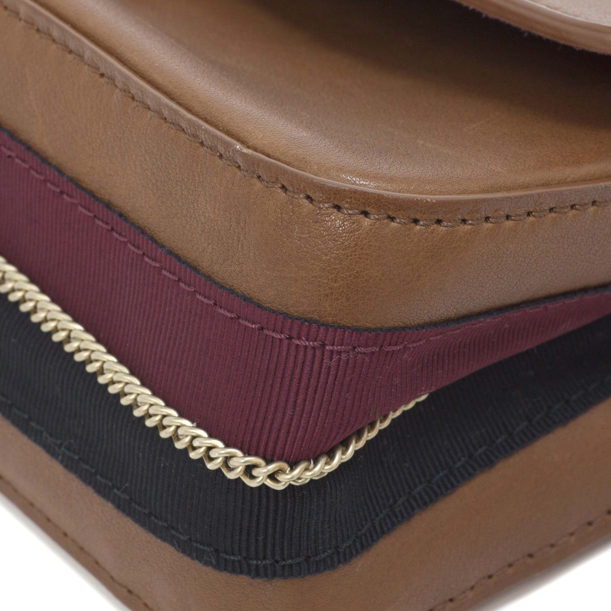 Chanel Brown Smooth Leather 2.55 Nude Bag Handbags Chanel