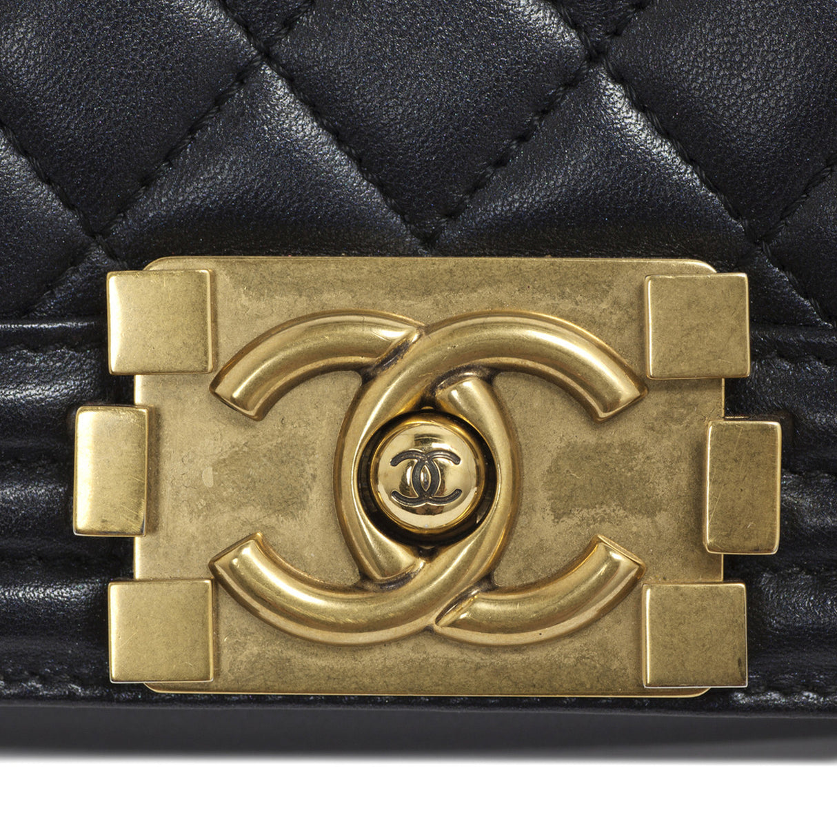 Chanel Black Quilted Lambskin Small Boy Bag Handbags Chanel