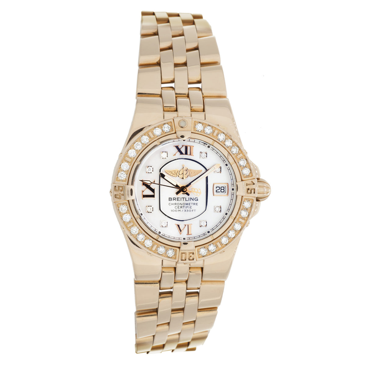 Breitling 18K Rose Gold Diamond Starliner Ladies Watch H71340 Watches Breitling