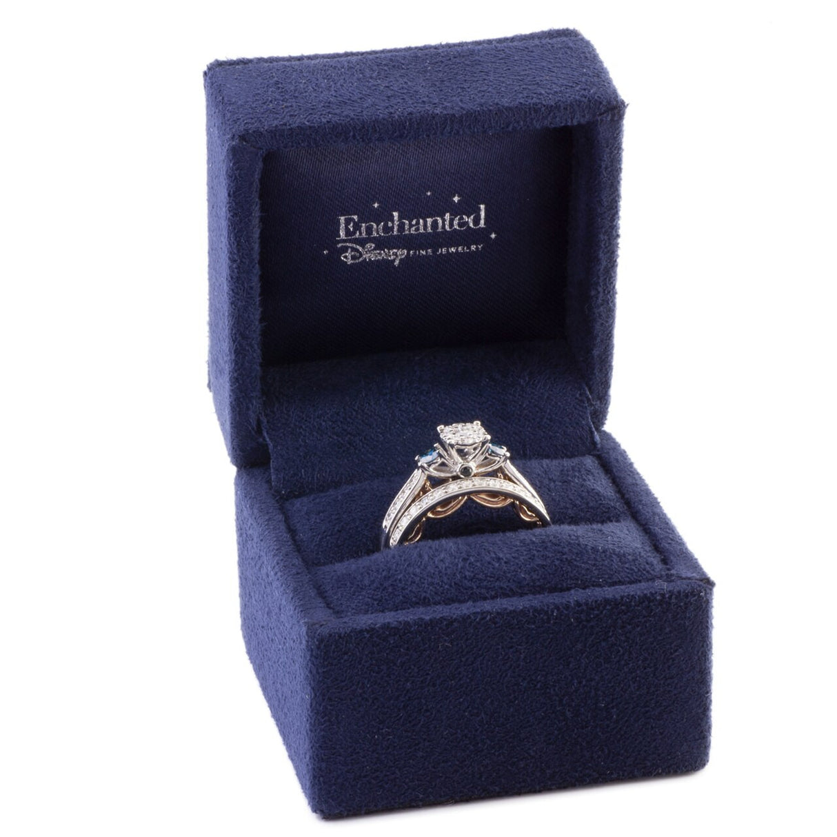 Disney Enchanted 14K White & Rose Gold Cinderella Diamond Bridal Set Fine Jewellery Modaselle