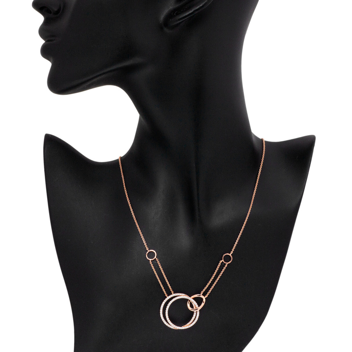 18K Rose Gold 0.91 Carat Diamond Circles Pendant Fine Jewellery Modaselle