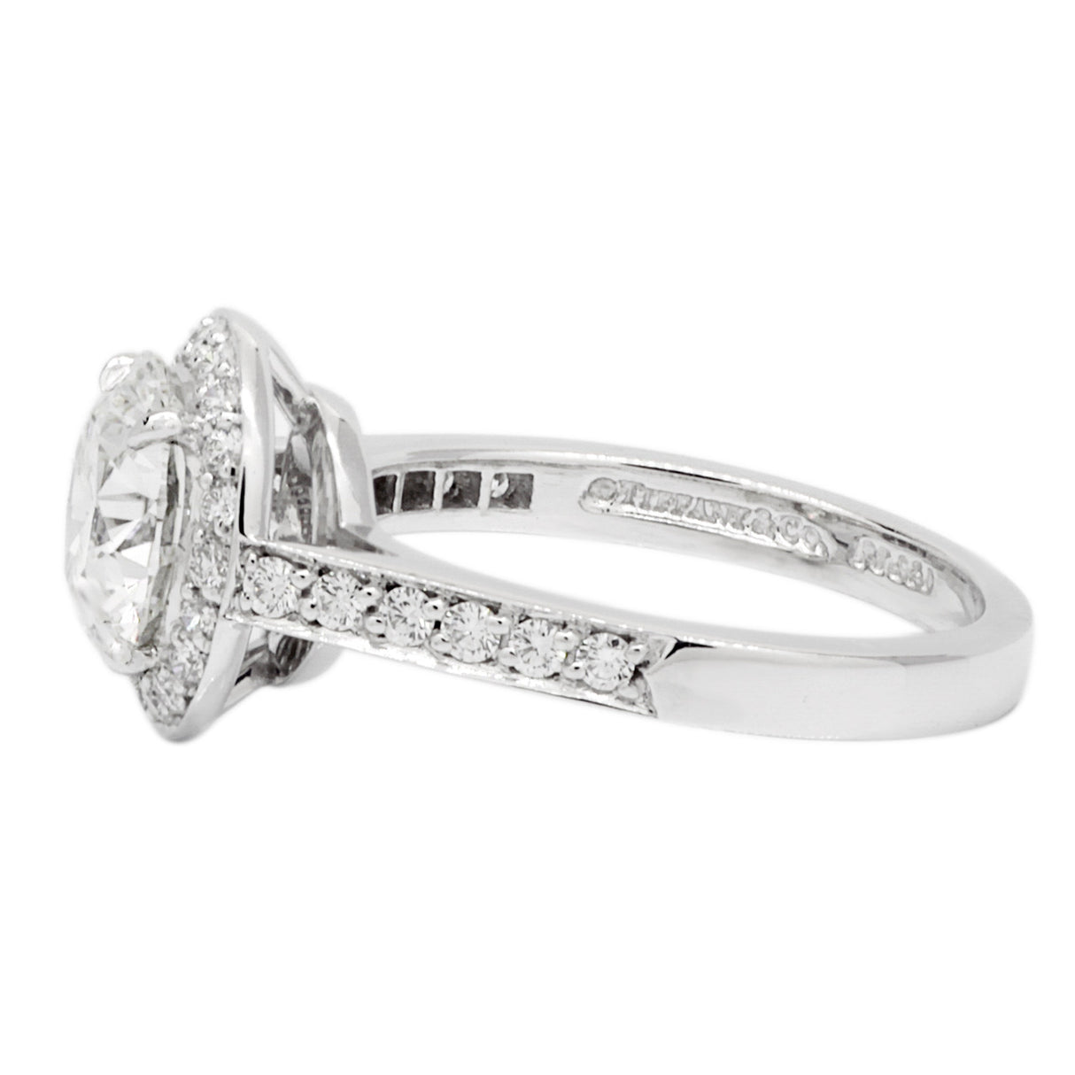 Tiffany & Co. 950 Platinum 1.53 Carat Diamond Embrace Ring Designer Jewellery Tiffany and Co