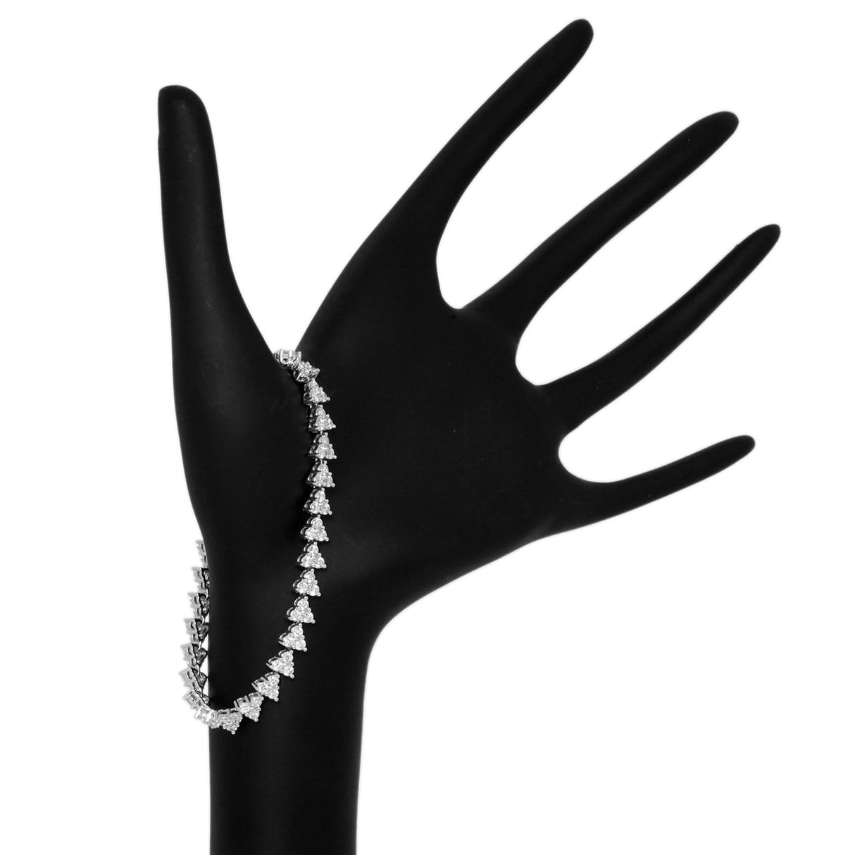 18K White Gold 3.84 Carat Diamond Tennis Bracelet Fine Jewellery Modaselle