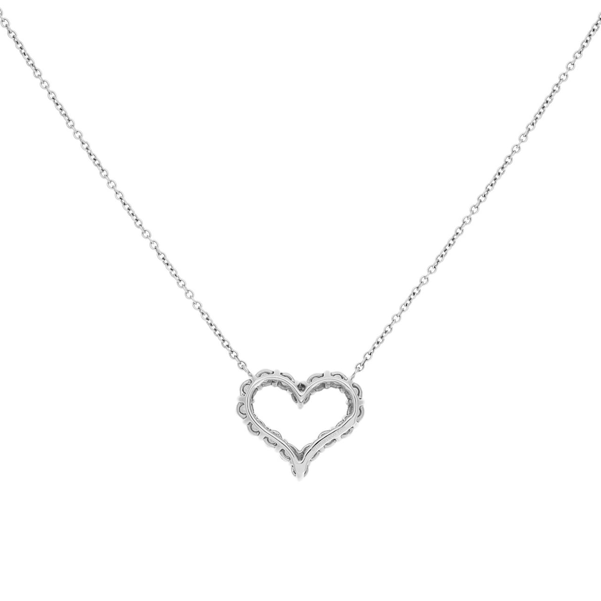 Tiffany & Co. Platinum & Diamond Small Hearts Pendant Designer Jewellery Tiffany and Co