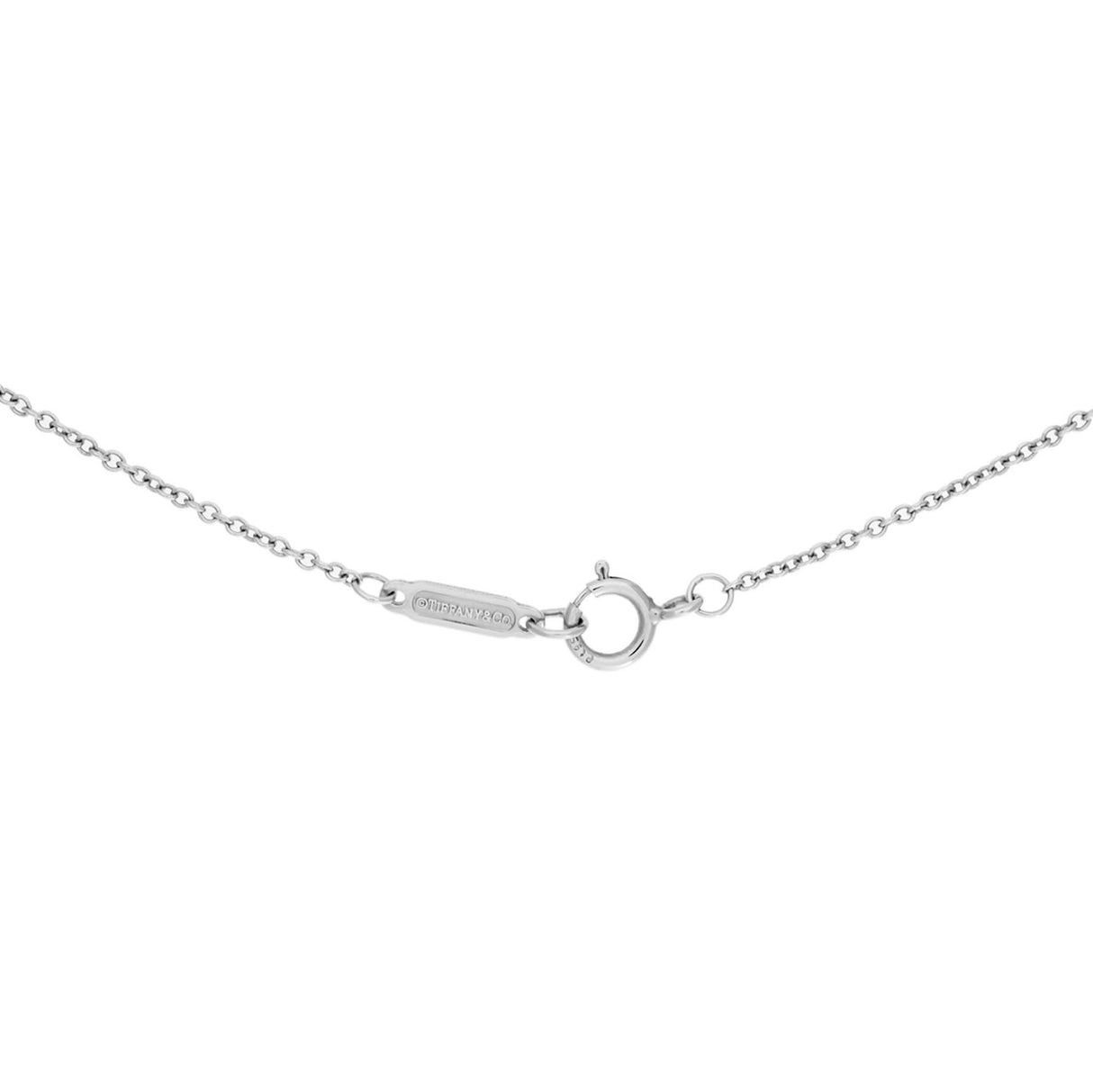 Tiffany & Co. Platinum & Diamond Small Hearts Pendant Designer Jewellery Tiffany and Co