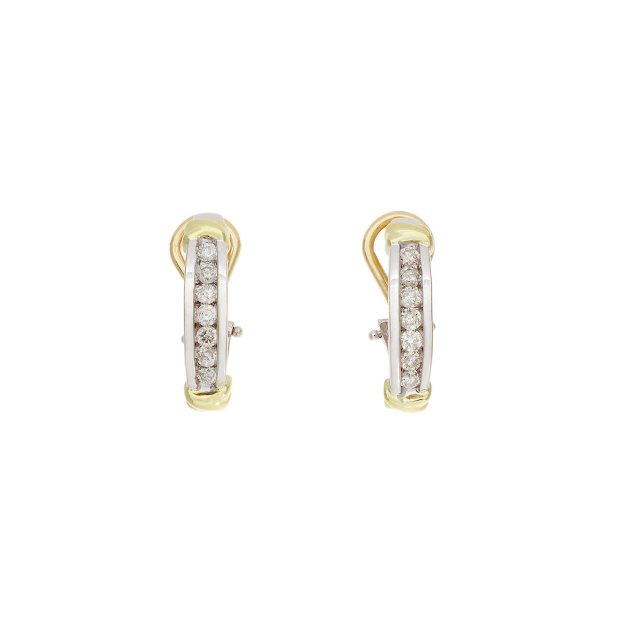 10K White & Yellow Gold 0.42 Carat Diamond Earrings Fine Jewellery Modaselle