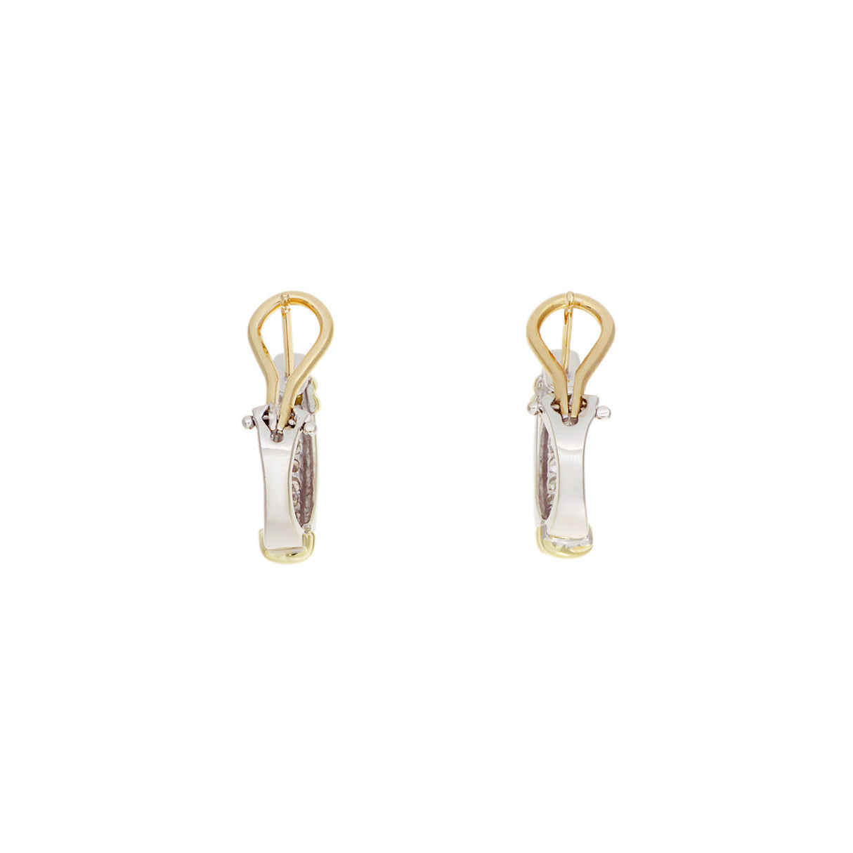 10K White & Yellow Gold 0.42 Carat Diamond Earrings Fine Jewellery Modaselle